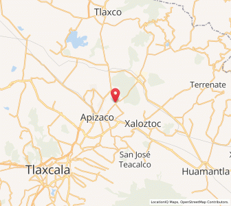 Map of Tetla, Tlaxcala