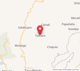 Map of Texcaco, Hidalgo