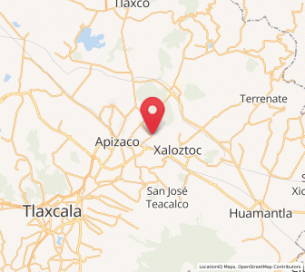 Map of Texcalac, Tlaxcala