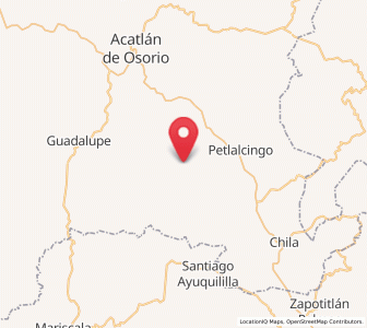Map of Texcalapa de Juárez, Puebla