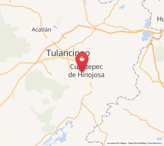 Map of Texcaltepec, Hidalgo