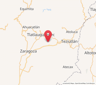 Map of Tezhuatepec, Puebla