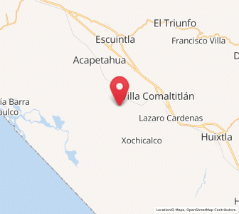 Map of Teziutlán, Chiapas