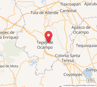 Map of Tianguistengo (La Romera), Hidalgo
