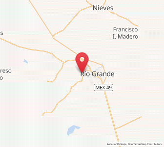 Map of Tierra Blanca, Zacatecas
