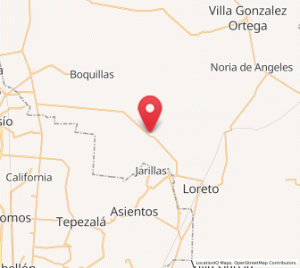 Map of Tierra Blanca, Zacatecas