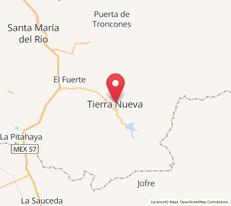 Map of Tierra Nueva, San Luis Potosí