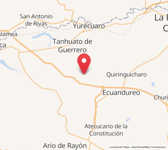 Map of Tinaja de Vargas, Michoacán