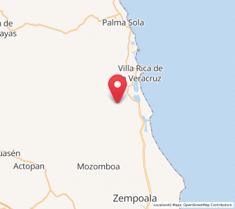 Map of Tinajitas, Veracruz