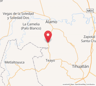 Map of Tincontlán, Veracruz