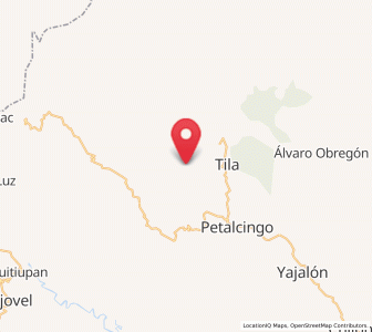 Map of Tiontiepa Benito Juárez, Chiapas