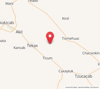 Map of Tixcuytun, Yucatán