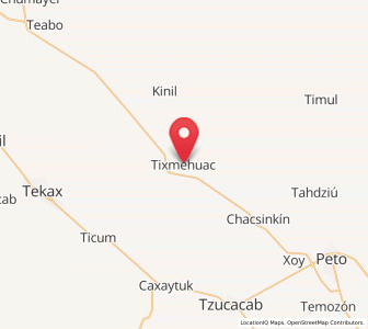 Map of Tixmehuac, Yucatán