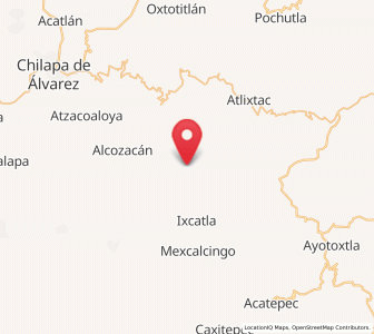 Map of Tlachimaltepec, Guerrero