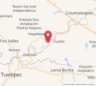 Map of Tlacojalpan, Veracruz