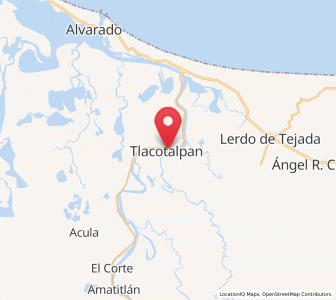 Map of Tlacotalpan, Veracruz