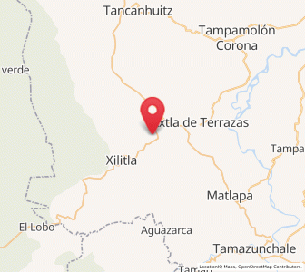 Map of Tlacuapa (Temascal), San Luis Potosí