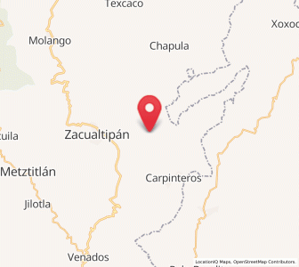 Map of Tlahuelompa (San Francisco Tlahuelompa), Hidalgo