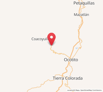 Map of Tlahuizapa, Guerrero
