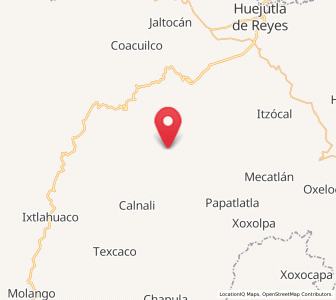 Map of Tlamamala, Hidalgo