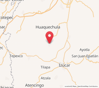 Map of Tlapanalá, Puebla