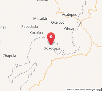 Map of Tlatlazoquico, Veracruz