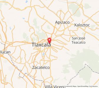 Map of Tlaxcala, Tlaxcala
