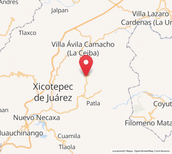 Map of Tlaxcalantongo, Puebla
