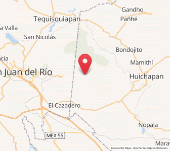 Map of Tlaxcalilla, Hidalgo