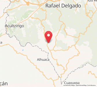 Map of Tlilcalco, Veracruz