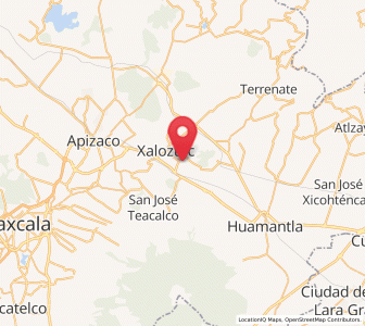 Map of Tocatlán, Tlaxcala