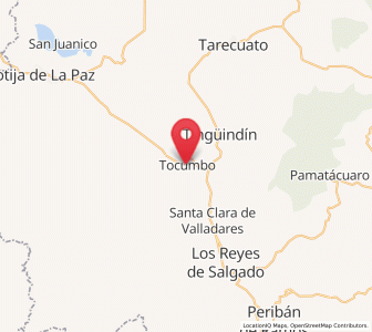 Map of Tocumbo, Michoacán