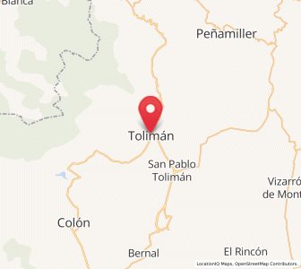 Map of Tolimán, Querétaro