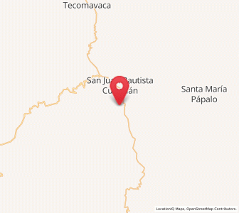Map of Tomellín, Oaxaca