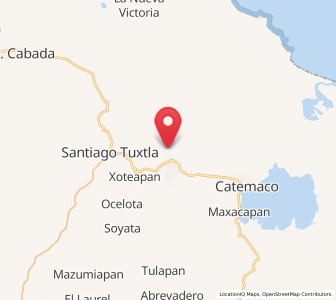 Map of Tonalapan, Veracruz