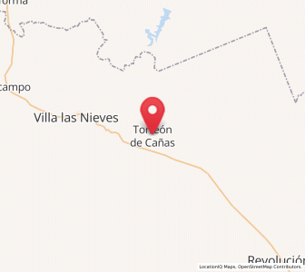 Map of Torreón de Cañas, Durango