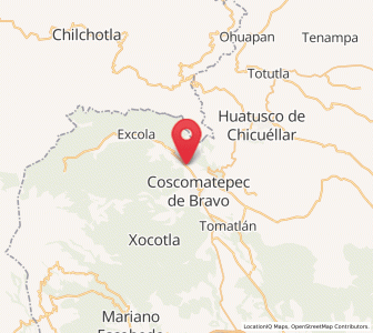 Map of Tozongo, Veracruz