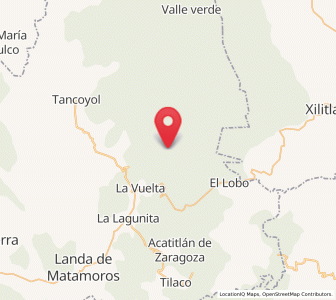 Map of Tres Lagunas, Querétaro