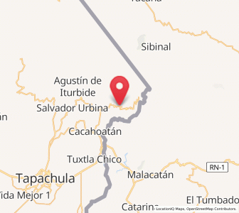 Map of Trinidad, Chiapas