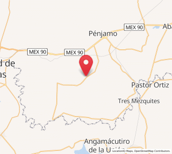 Map of Trojes de Paúl, Guanajuato