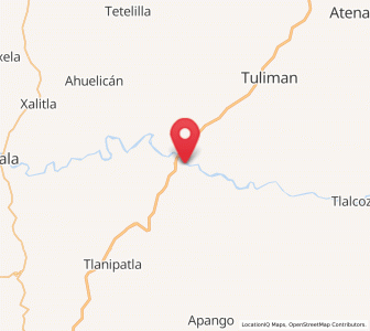 Map of Tula del Río, Guerrero