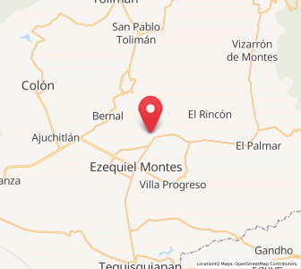 Map of Tunas Blancas, Querétaro