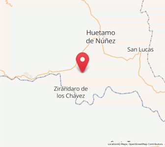 Map of Turitzio, Michoacán
