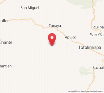 Map of Tuxcacuesco, Jalisco