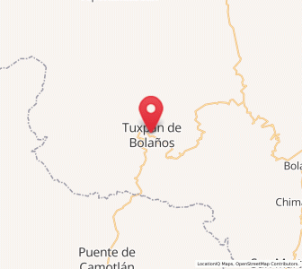 Map of Tuxpan de Bolaños, Jalisco