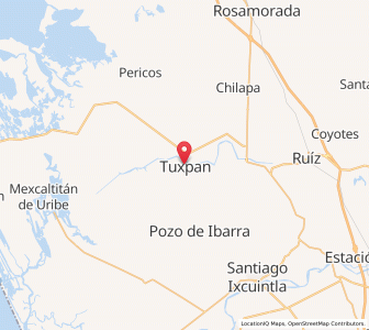 Map of Tuxpan, Nayarit