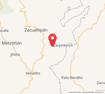Map of Tuzanapa, Hidalgo