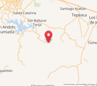 Map of Tzicatlacoyan, Puebla