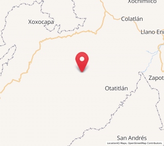 Map of Tzicatlán, Veracruz