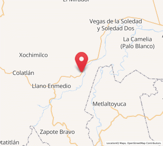 Map of Tzocohuite, Veracruz